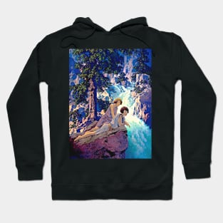 Maxfield Parrish Waterfall Art Print 1930 American Painter Neo-Classical Hoodie